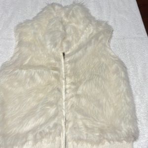 Vest White Fur Size Large